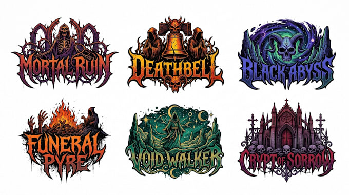 create a stoner rock metal logo