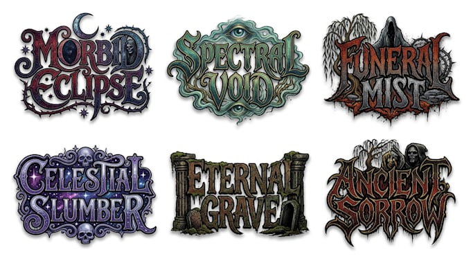 design a gothic heavy metal logo