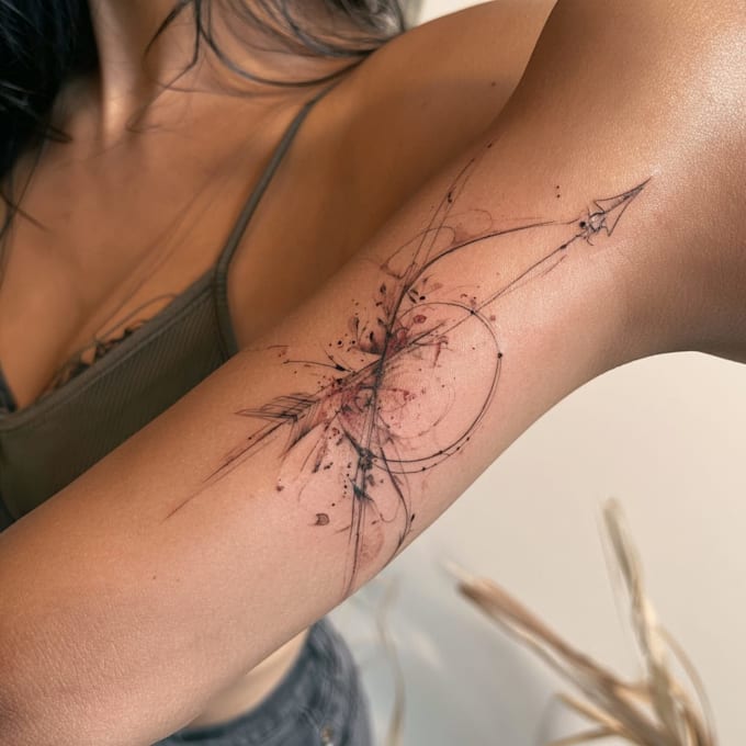 design custom geometric fine line tattoos