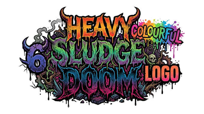 design a heavy stoner rock logo