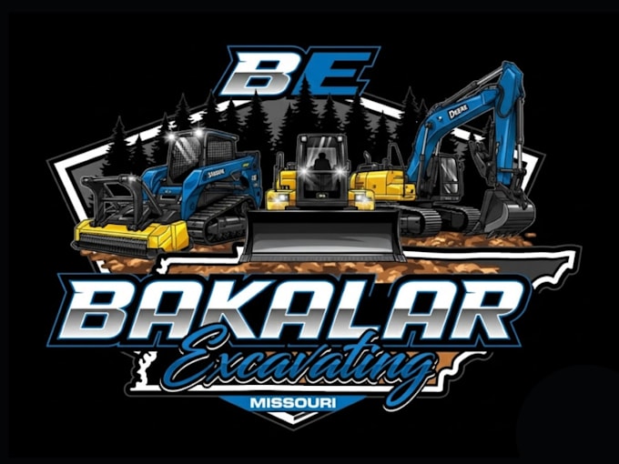 make awesome excavator, skid steer and forestry mulching logo
