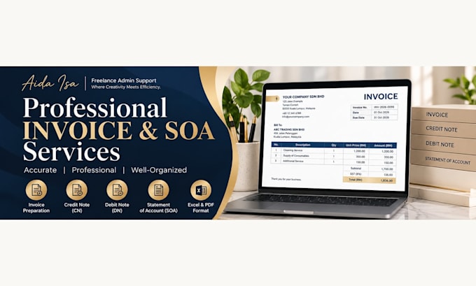 create invoices credit notes debit notes and statements