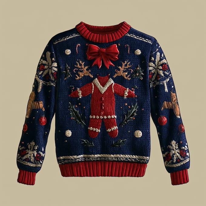 do ugly christmas sweater and tshirt design
