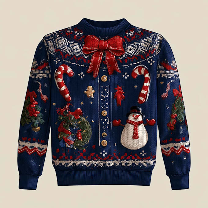 create ugly christmas sweater design