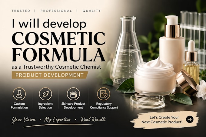 develop cosmetic formula as a trustworthy cosmetic chemist product development