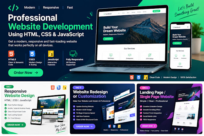 do to create a moren website using webdevlopment