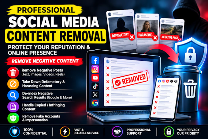 help remove defamatory posts,harmful video negative reels,and harassing content