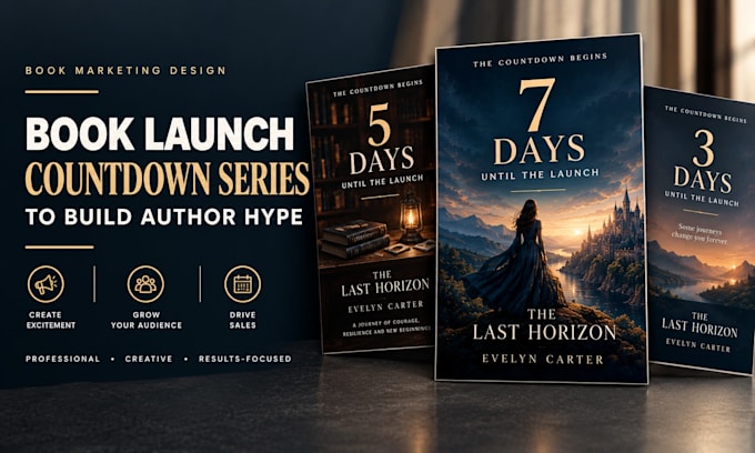 design a book launch countdown series to build author hype