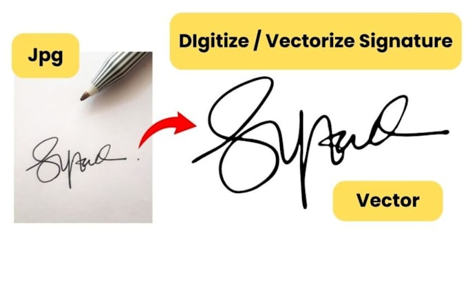 digitize signature and do manual vector tracing