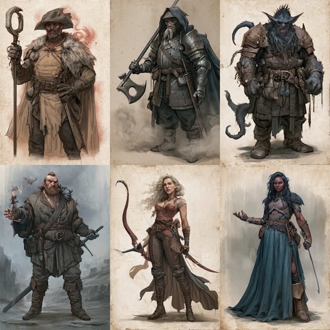 draw your fantasy heroes and original characters