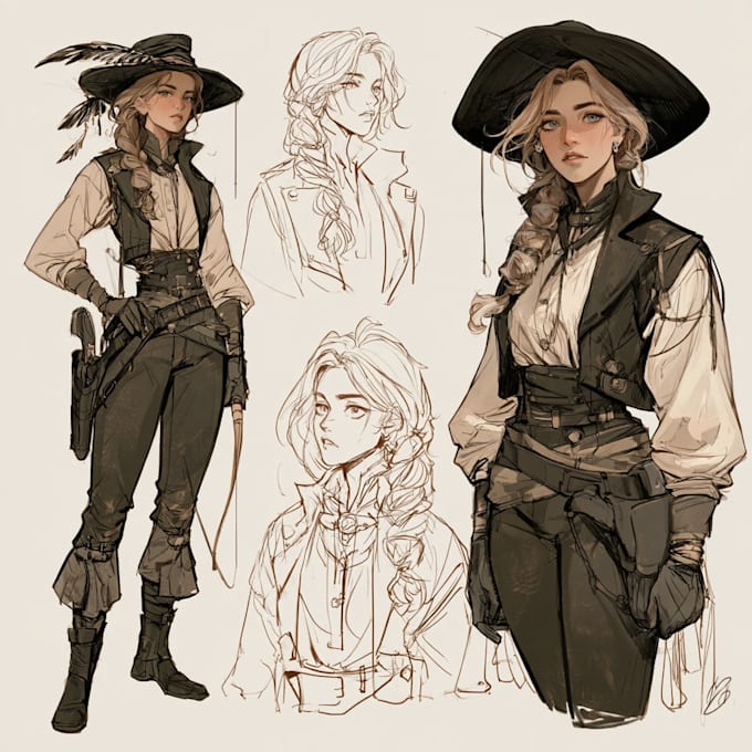 draw character sheet, reference sheet for character design