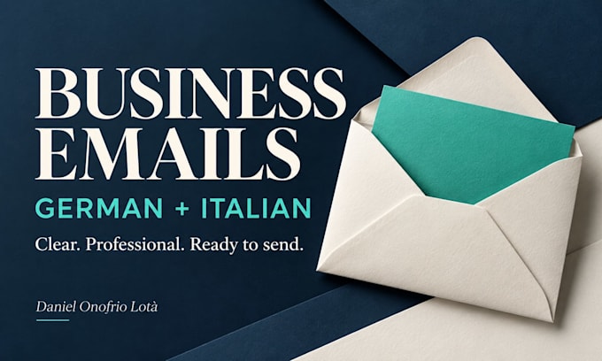 write professional business emails in german or italian