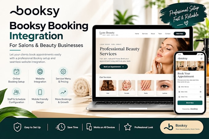 setup booksy booking and integrate it into your salon website