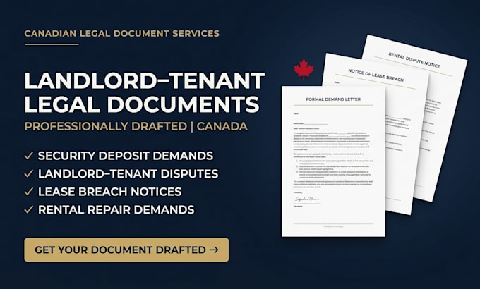 draft a canadian security deposit demand letter