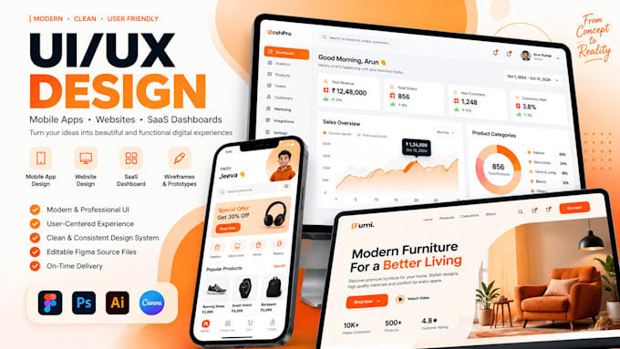 website mobile app uiux design