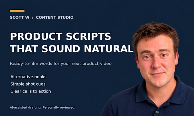 write natural product video scripts and ugc ad hooks
