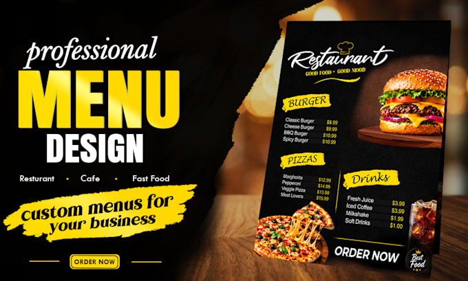 design professional restaurant menu, cafe menu and food menu