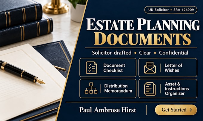 create an estate planning document checklist