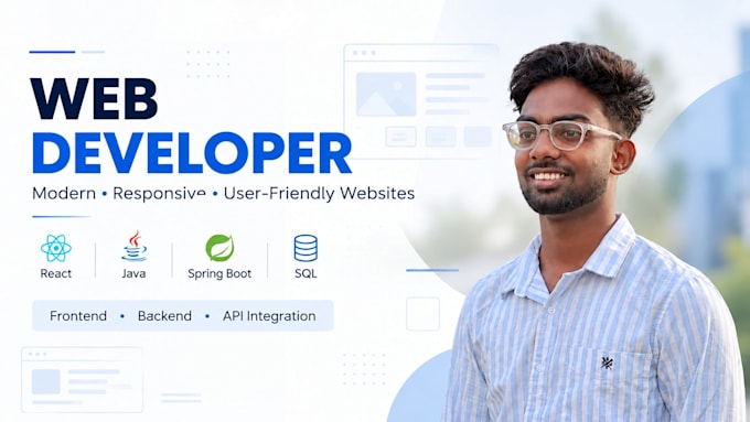 build responsive websites using react js and java spring