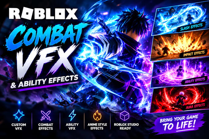 make anime combat vfx and ability effects for your roblox game