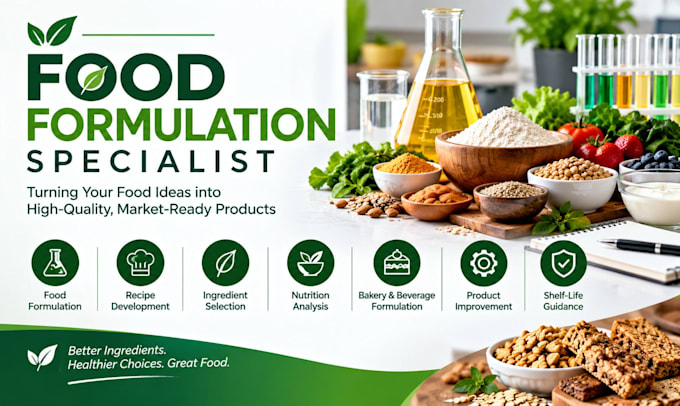 develop professional food formulation, recipe development