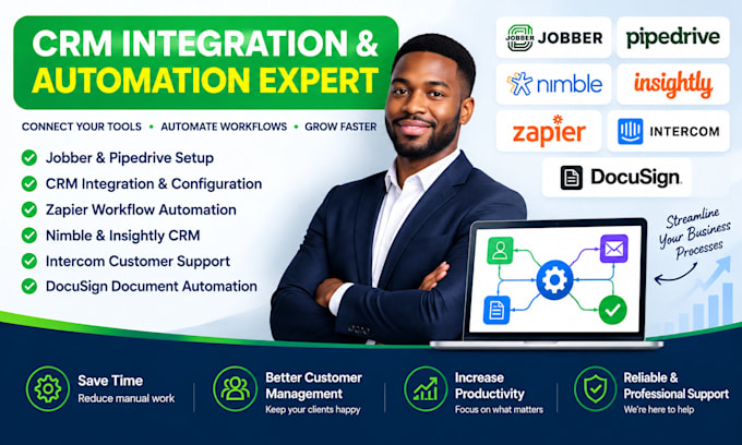 integrate jobber, pipedrive and automate your CRM workflows