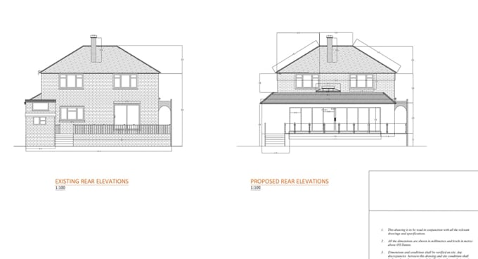sketch pdf image to autocad conversion, design elevation plans section details