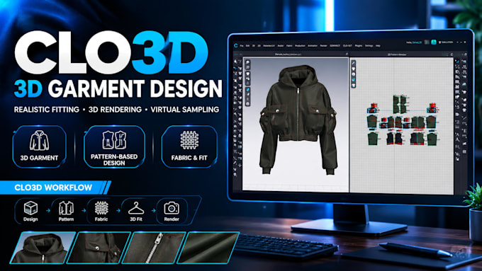 create realistic clo3d garment designs