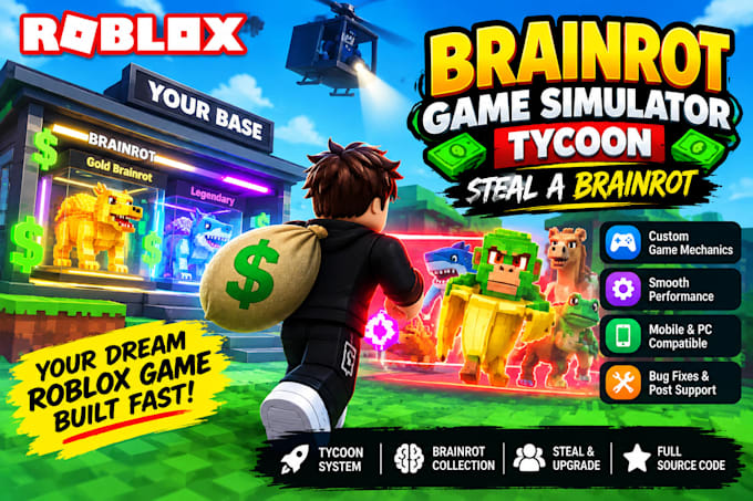 create roblox brainrot game simulator tycoon steal a brainrot roblox developer