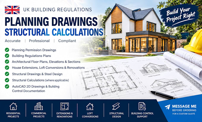 uk building regulations planning drawings structural calculations