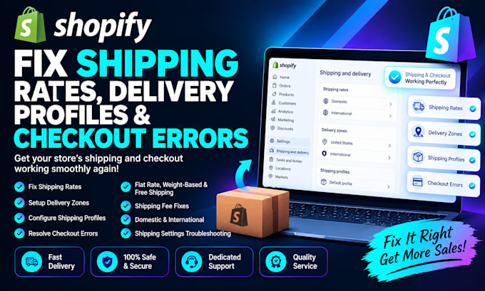 fix shopify shipping rates delivery profiles checkout error