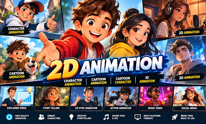 2d animation character animation cartoon animation cartoon character 3d animator