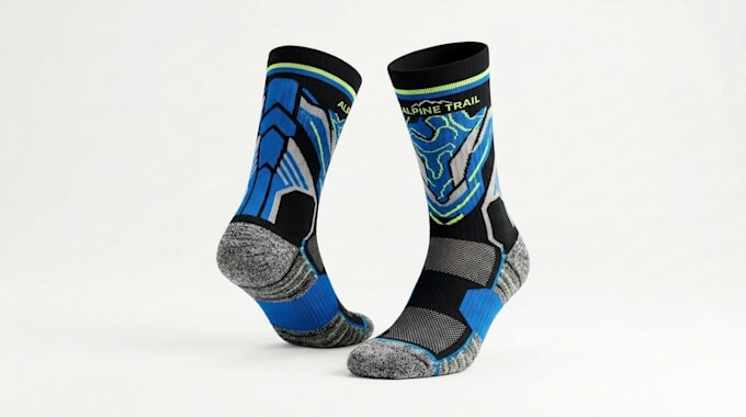 render 3d socks, 3d socks design, 3d socks product design, 3d footwear render