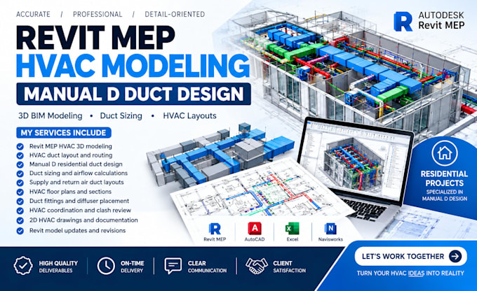 revit mep hvac modeling and manual d duct design, hvac design
