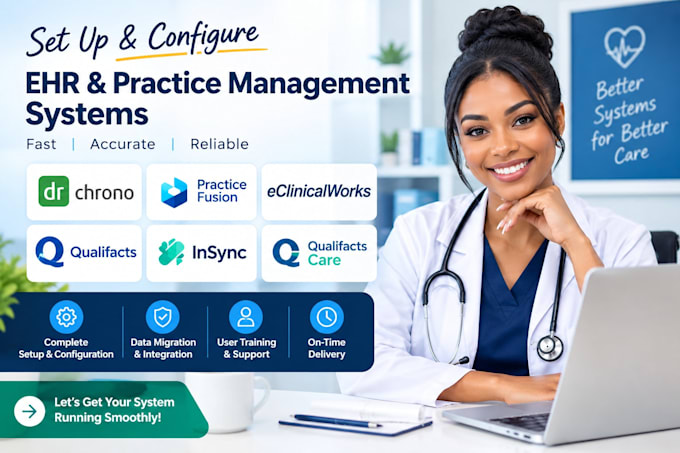 setup drchrono pratice fussion eclinicalworks qualifacts insync qualifacts care
