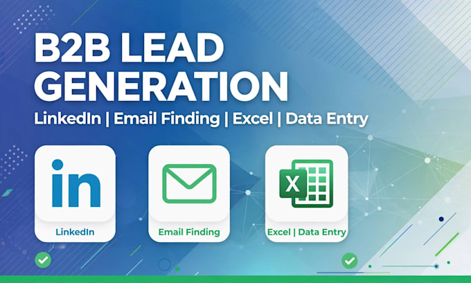do b2b lead generation, data entry and excel data entry