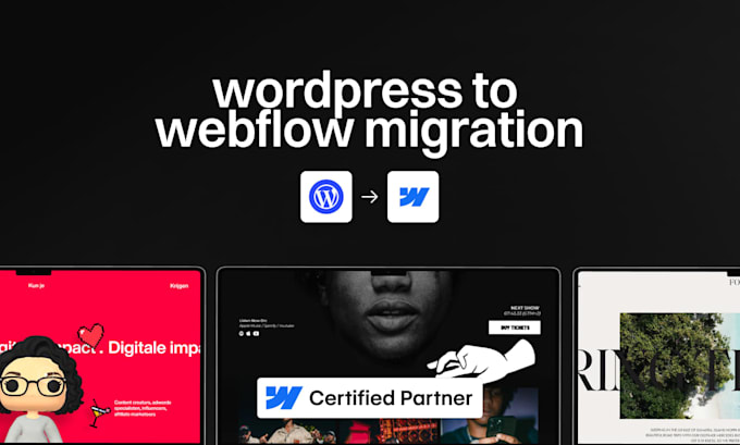 migrate wordpress to webflow with cms and responsive design