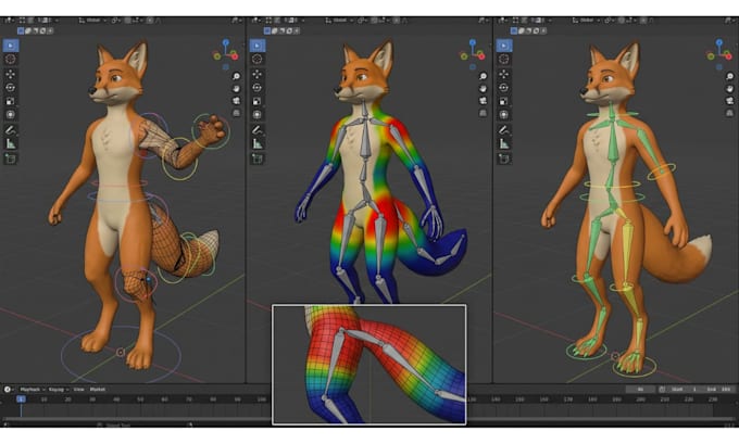 fix vrchart vtuber vrm avatar rigging bone repair vrchat avatar weight painting