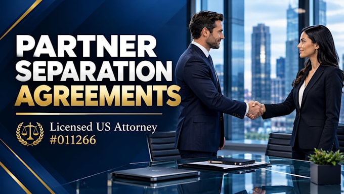 draft a binding business partner separation agreement