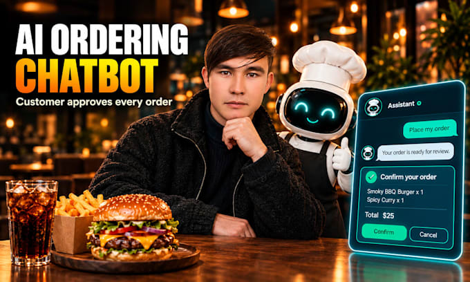 build an ai restaurant ordering chatbot with human approval