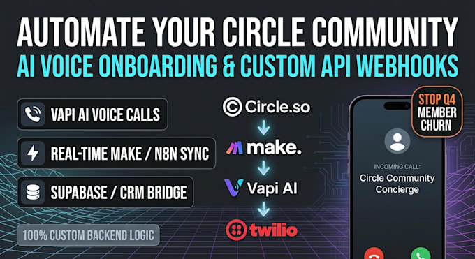 build a custom voice ai agent web hook automation for your circle community