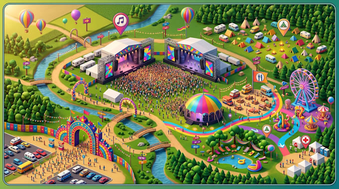 design vector map illustration park map