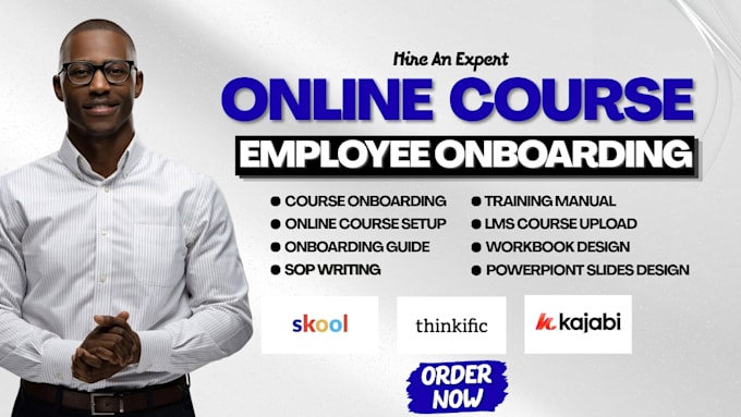 create employee onboarding handbook, sops, training video, and elearning course