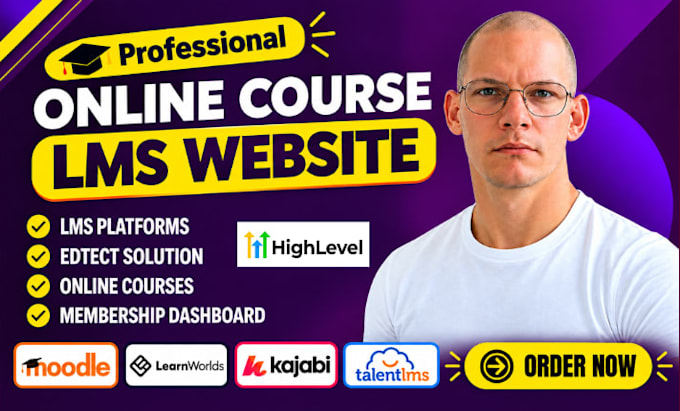 setup elearning course on moodle lms, learnworlds, h5p, learndash, skyprep lms