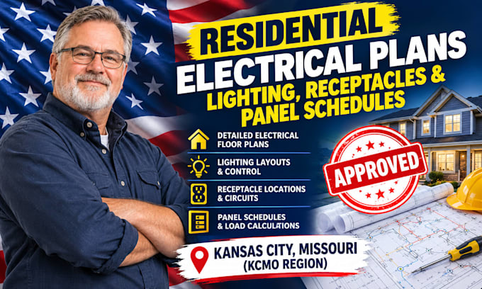 residential electrical plans, lighting, receptacles panel schedules