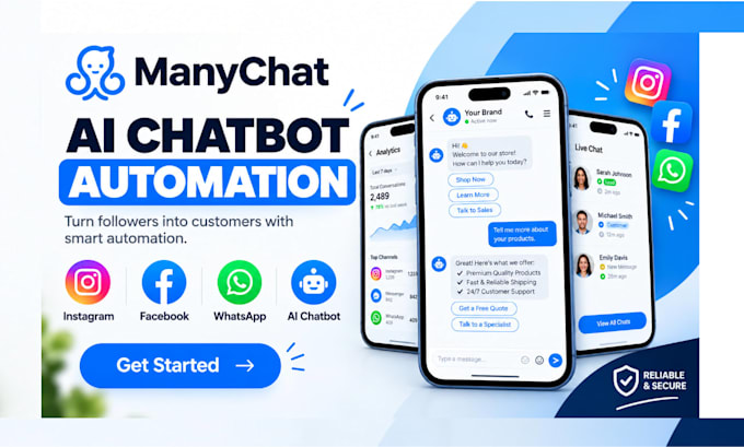 build manychat chatbot, instagram chatbot, facebook chatbot, ai chatbot, uchat