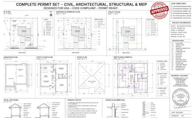 structural engineering full permit set civil and mep engineer vermont oklahoma