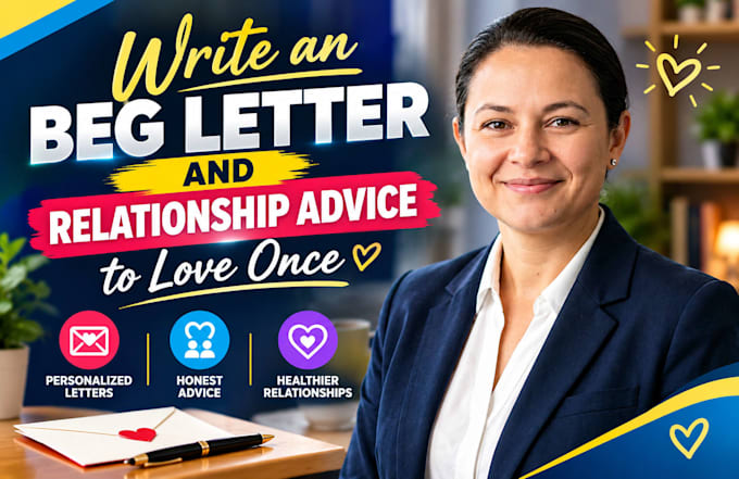 write an beg letter, and relationship advice to love once