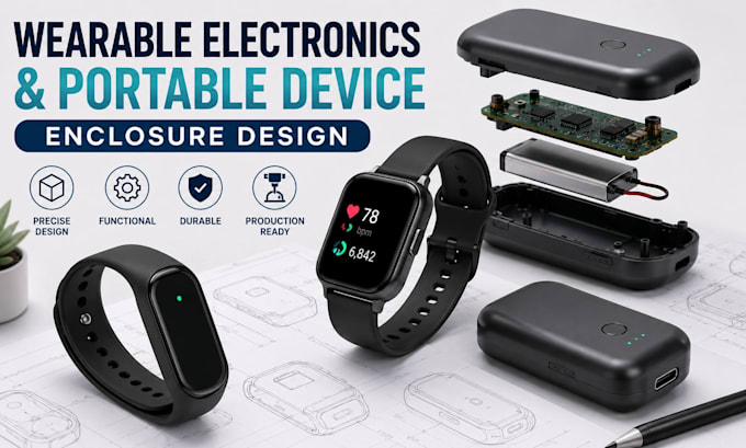design a unique wearable electronics and portable device enclosure