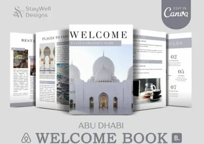 design canva airbnb welcome guess book